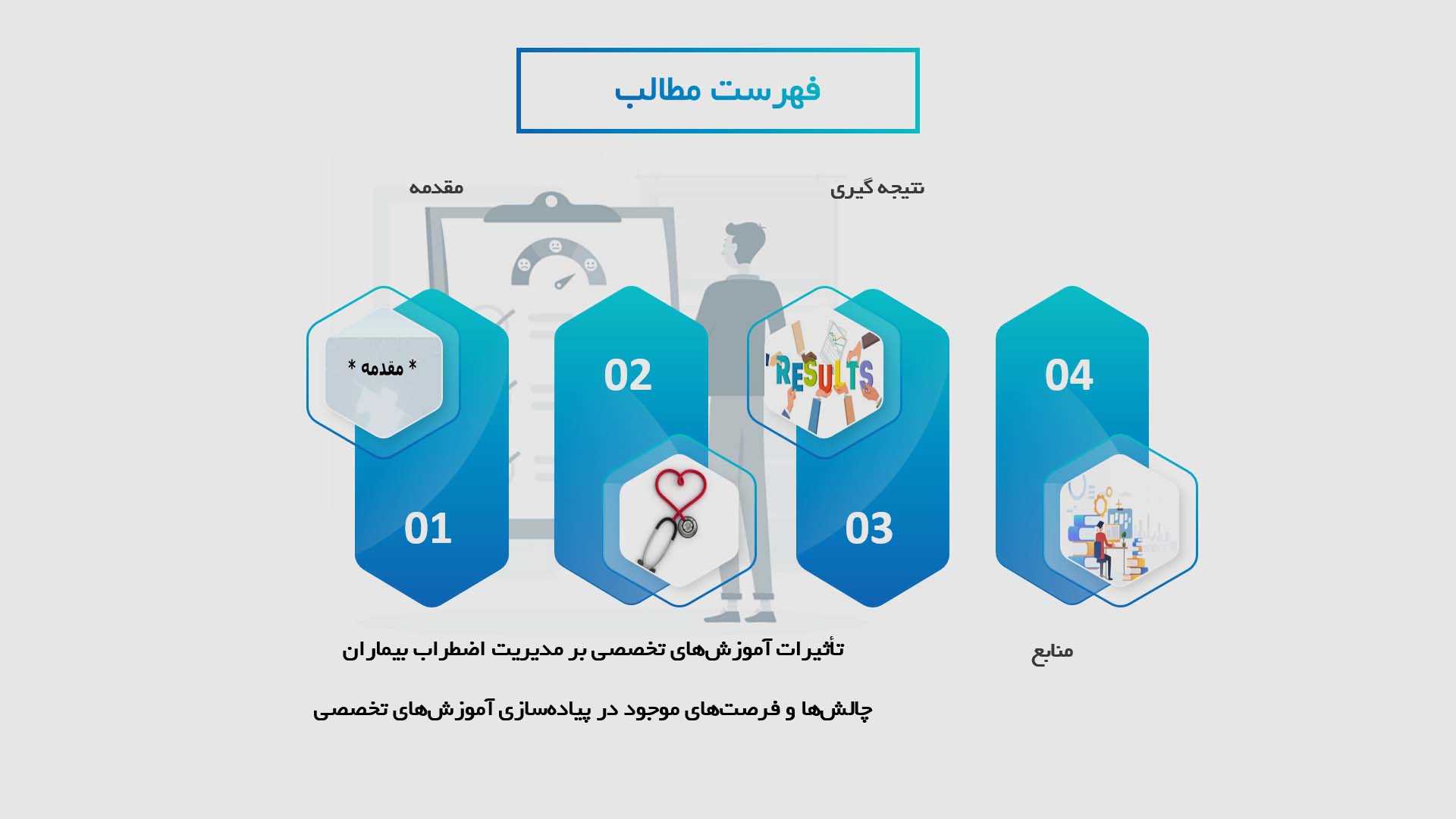 پاورپوینت تأثیرات آموزش‌های تخصصی بر بهبود مدیریت اضطراب بیماران